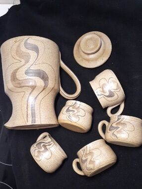 1970's Larbert Studio Pottery Barbara Davidson Coffee Set - Tea Set
